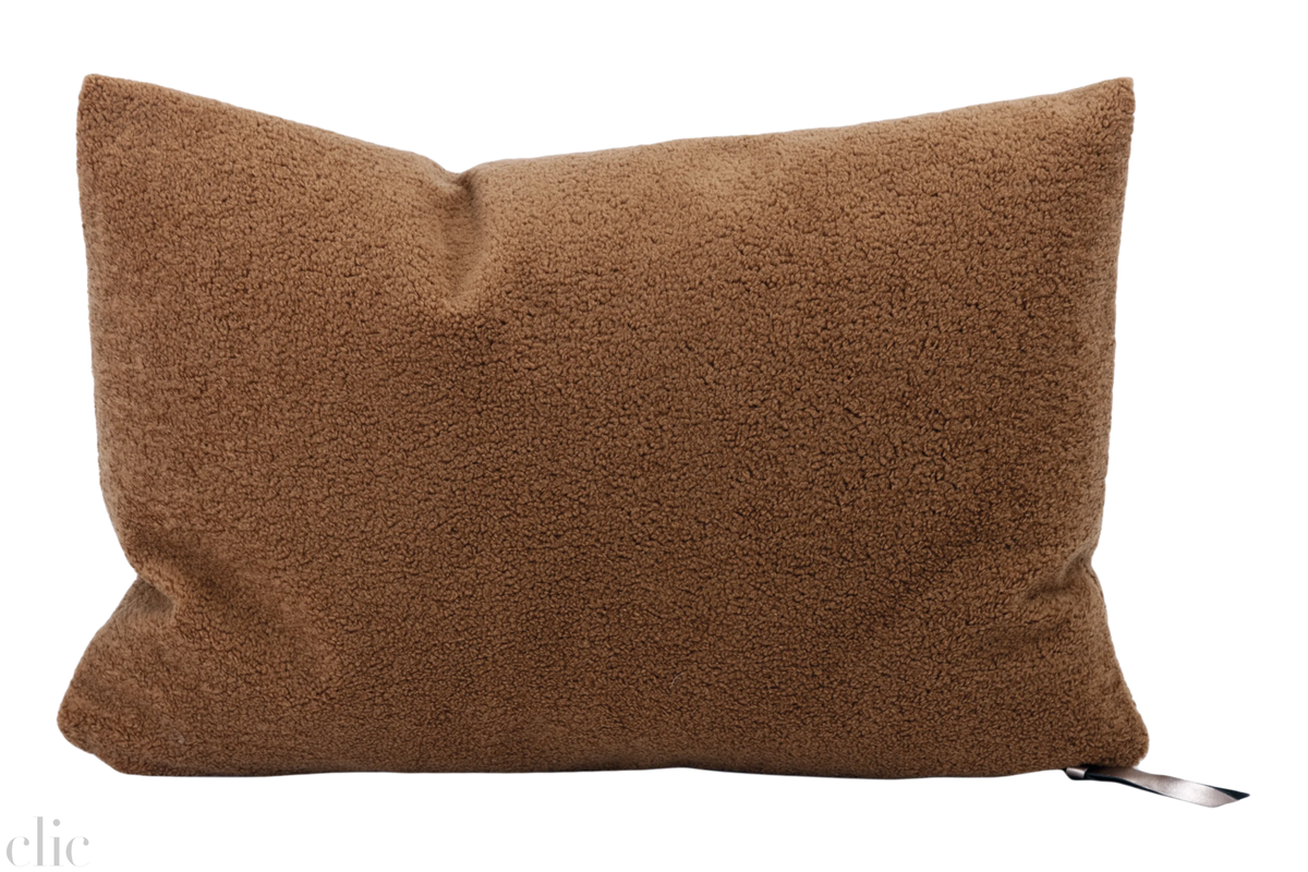 Teddy Boucle 16x24 Pillow in Havane, from Maison De Vacances