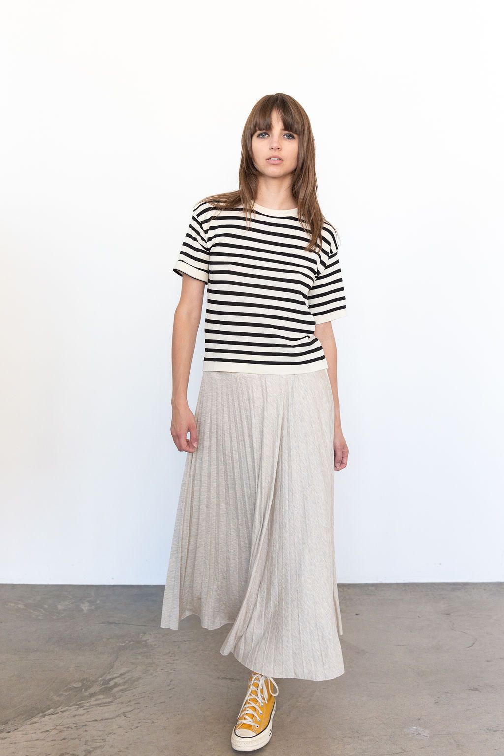 Della Jersey Skirt in Oat, from Loyd Ford