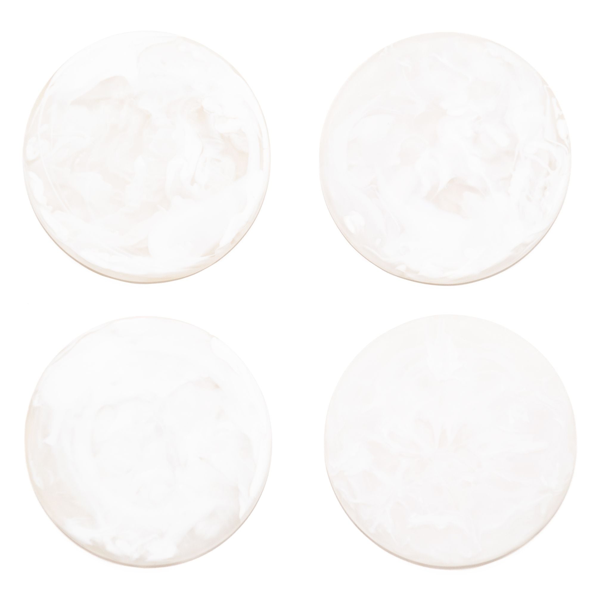 Set of 4 Coasters in White Swirl, from Nashi Home