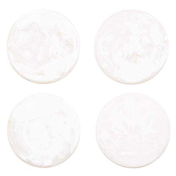Set of 4 Coasters in White Swirl, from Nashi Home