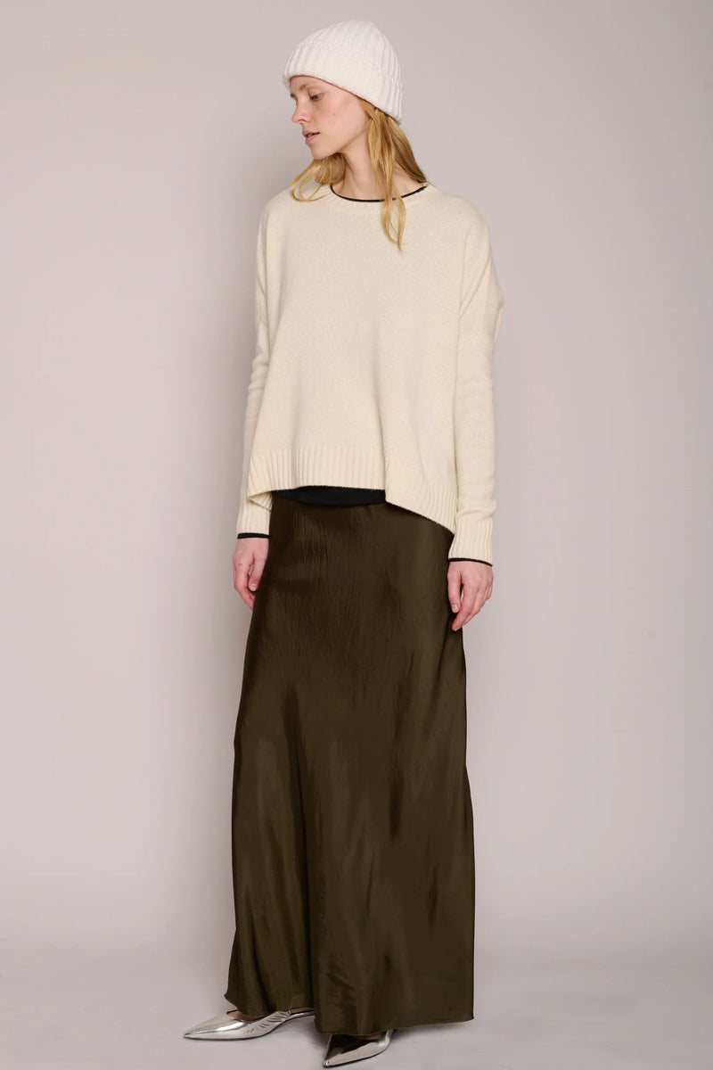 Wide Cashmere Pullover in Off White, from Organic by John Patrick