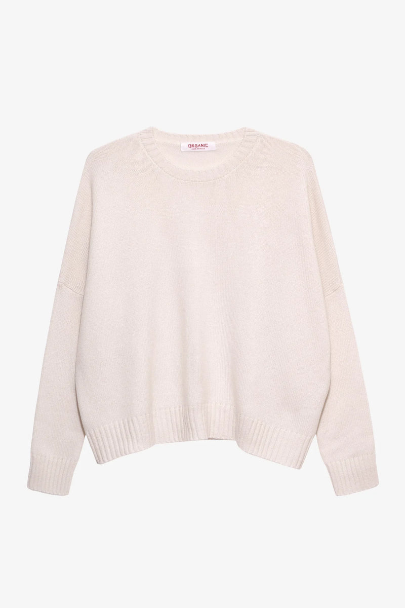 Wide Cashmere Pullover in Off White, from Organic by John Patrick