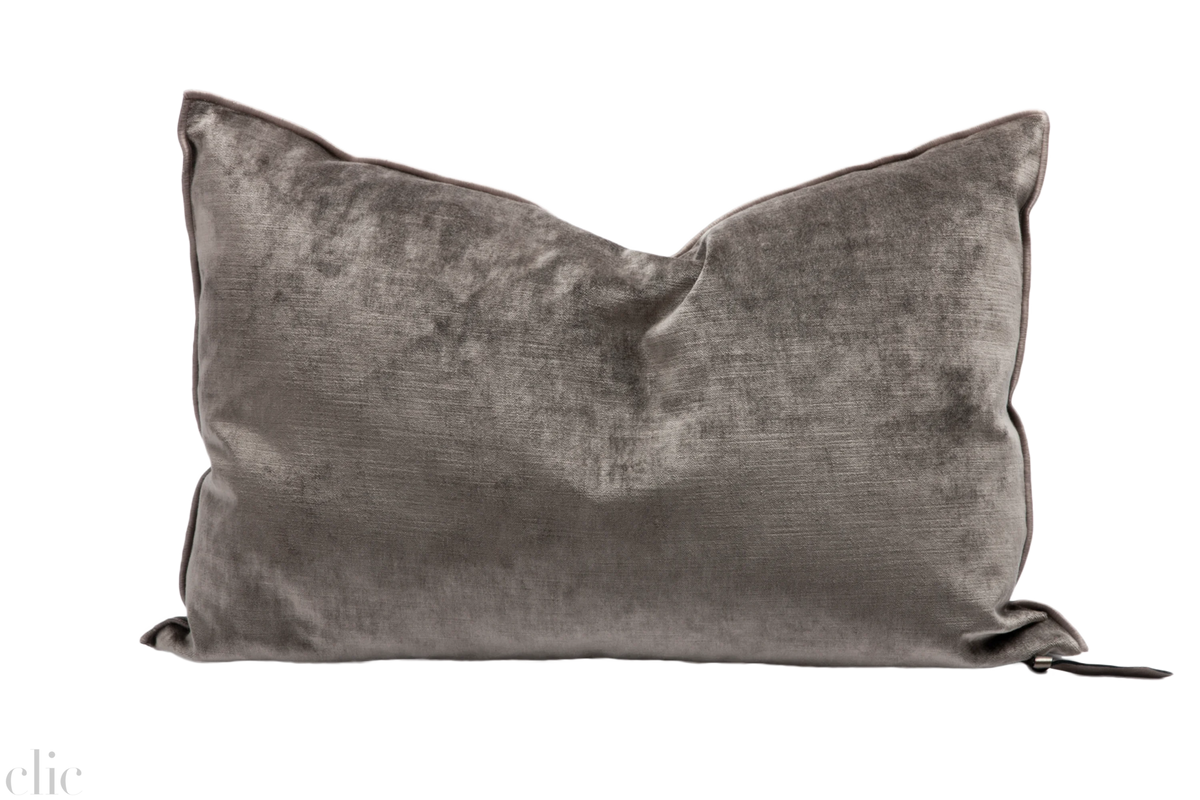 Velvet Pillow 16x24 in Ecorce, from Maison De Vacances