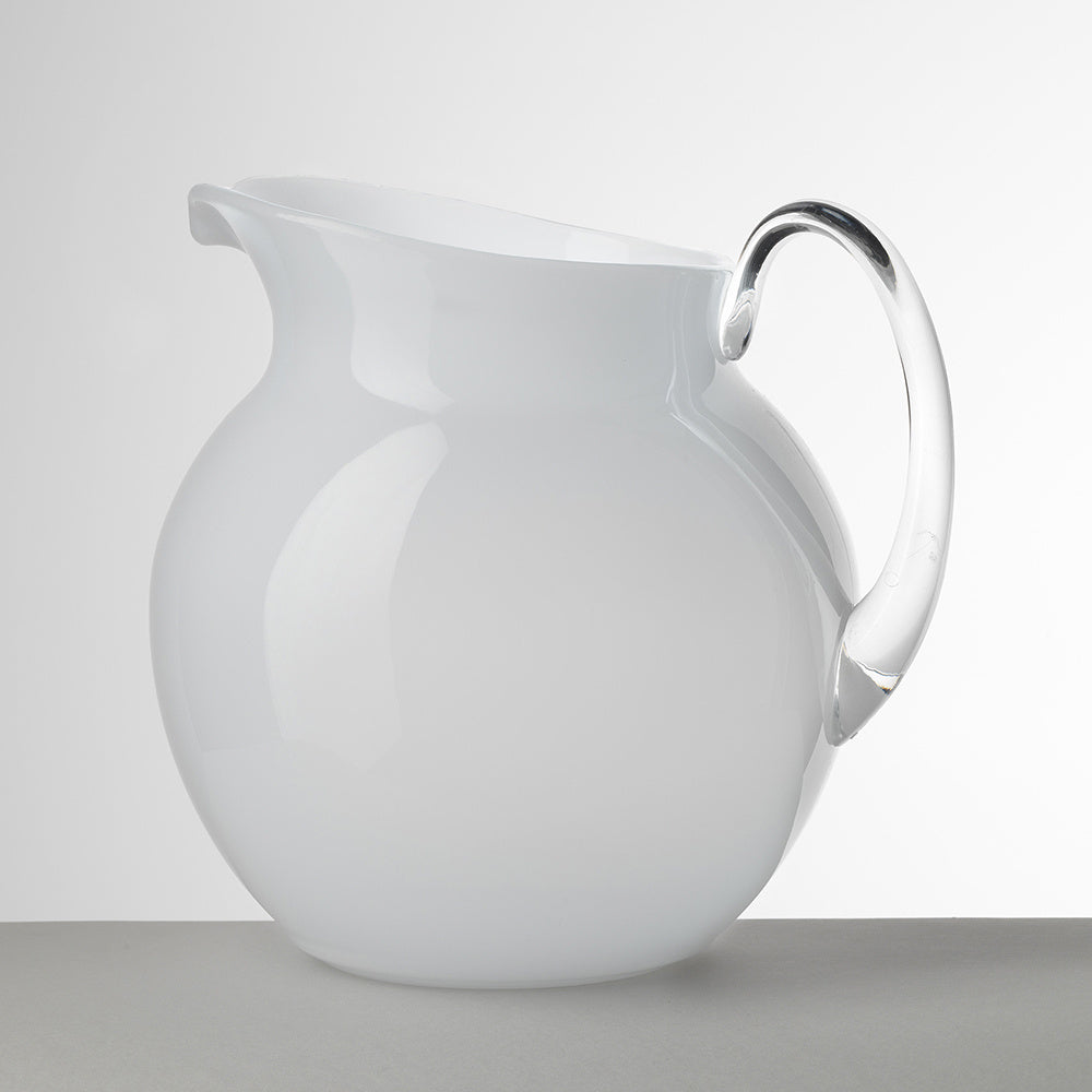 Palla Glaze Pitcher in White, from Mario Luca Giusti