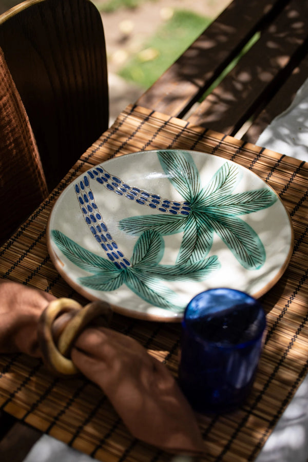 Palm Ceramic Plate, from Kiliim