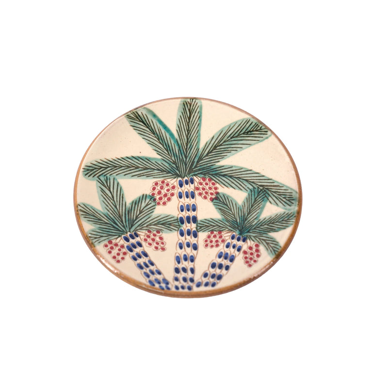 Palm Red Dates  Ceramic Plate, from Kiliim