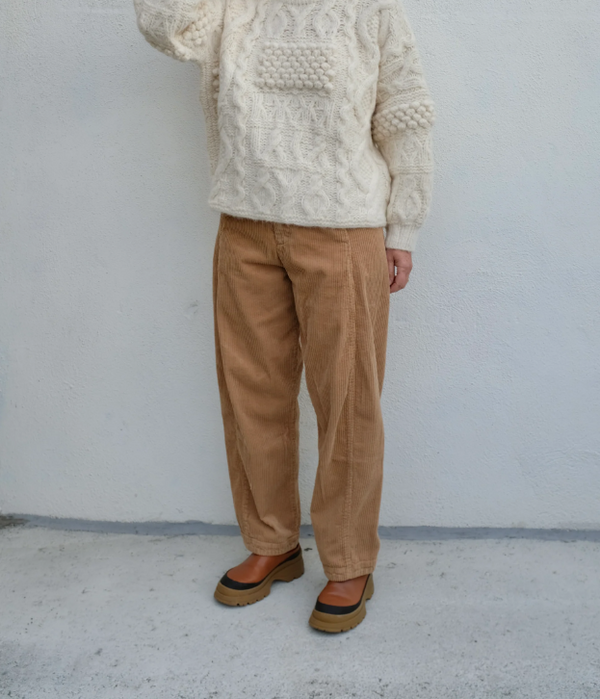 Arc Corduroy Pants in Camel, from Shaina Mote