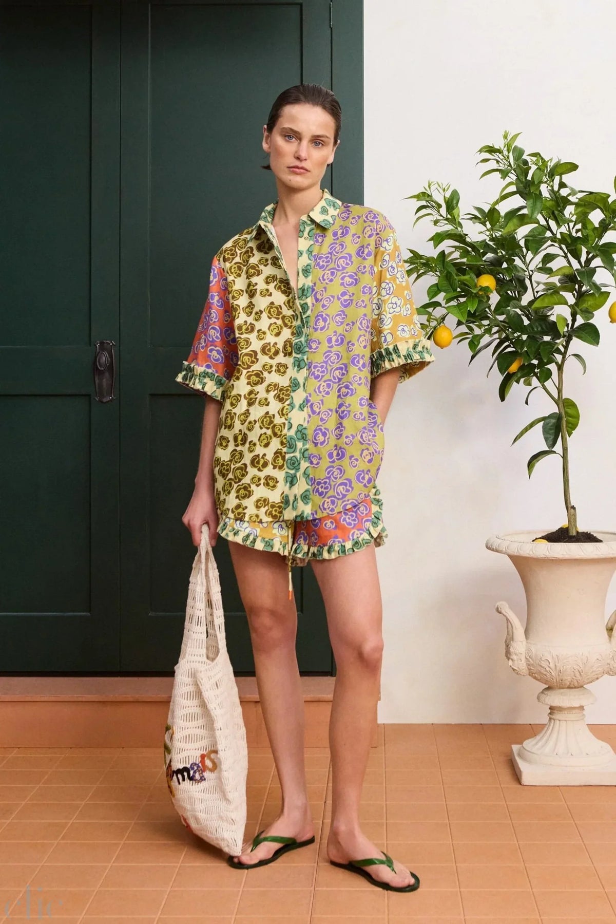 Patty Spliced Shirt, from Alemais