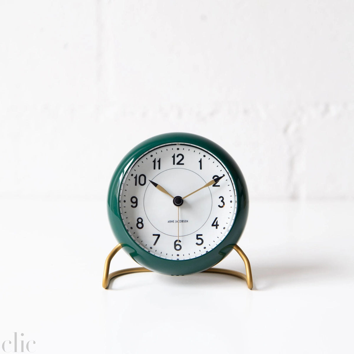 Station Alarm Clock in Race Green, from Arne Jacobsen