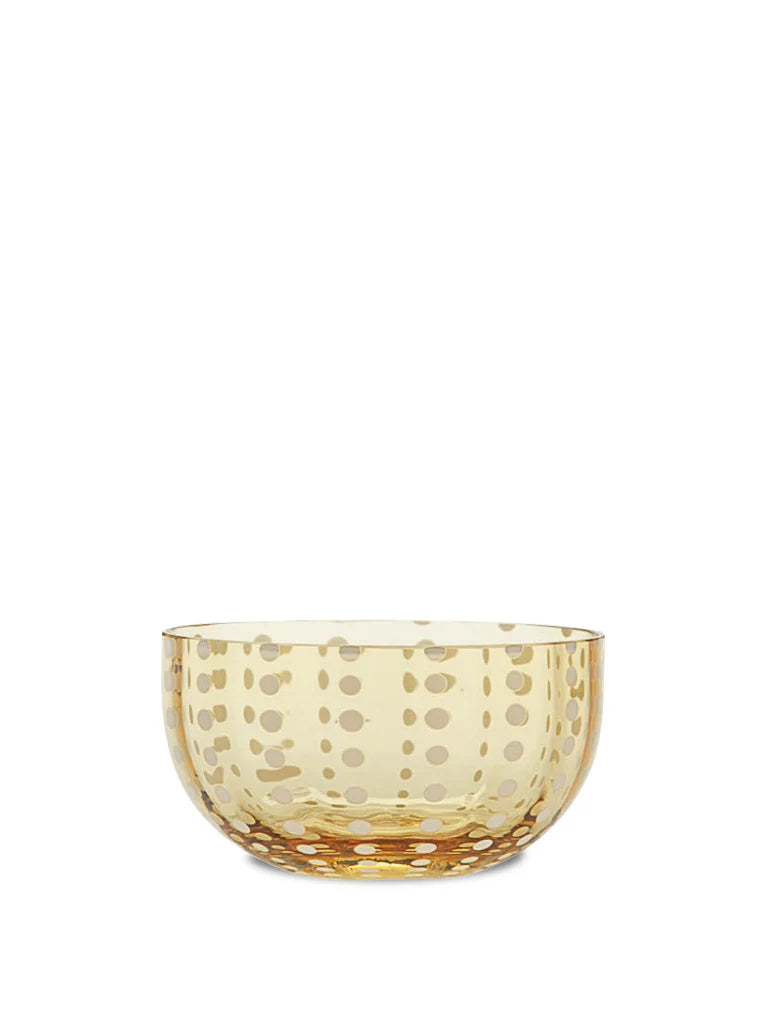 Perle Bowl in Amber, from Zafferano