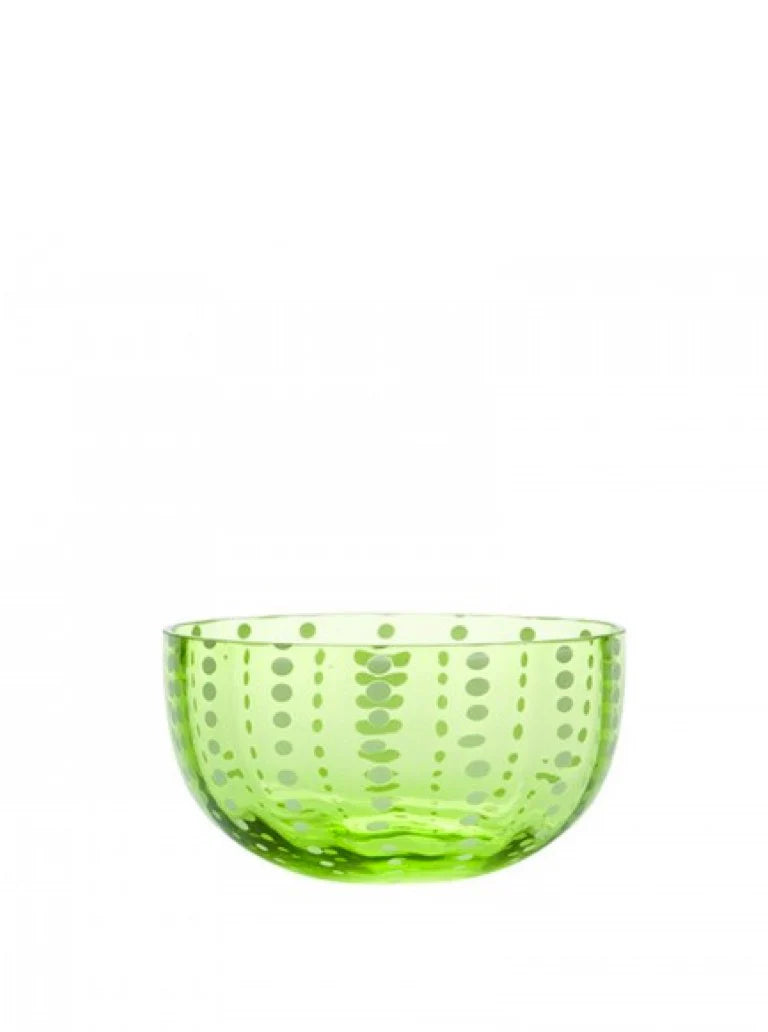 Perle Bowl in Apple Green, from Zafferano