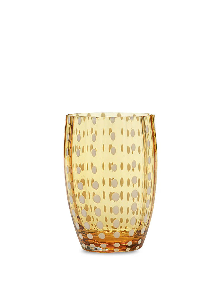 Perle Tumbler in Amber, from Zafferano