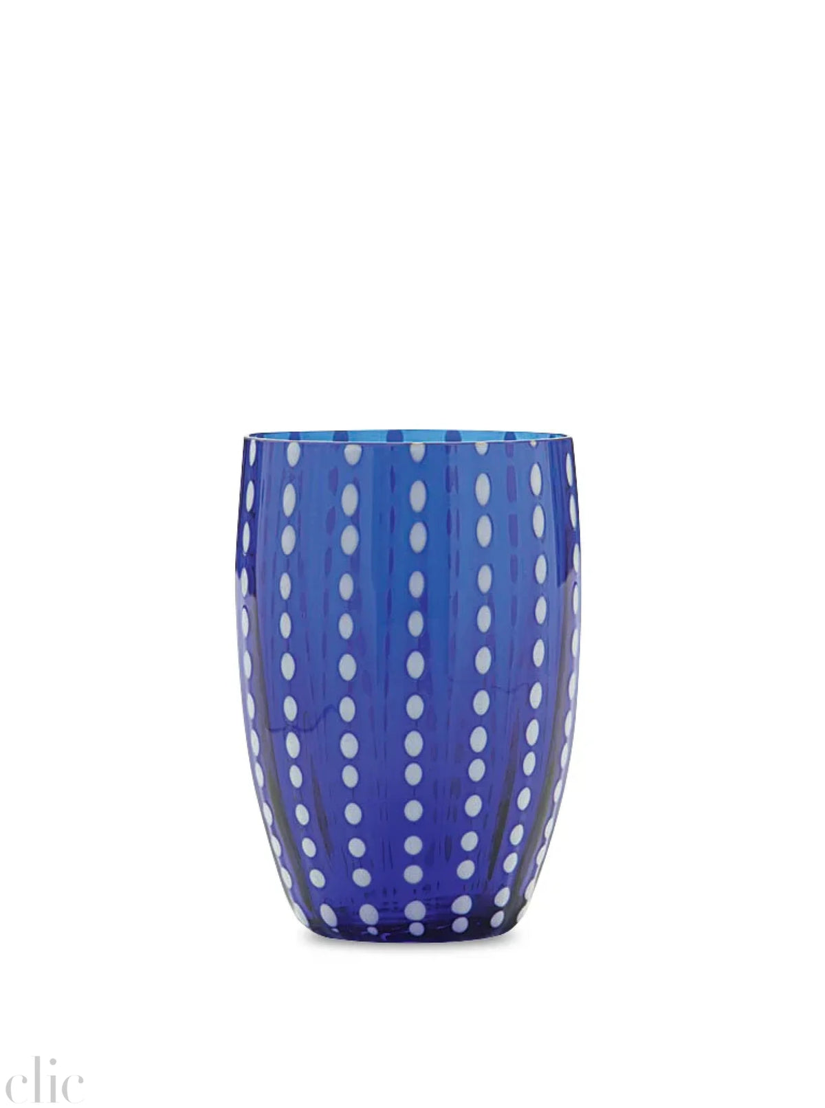 Perle Tumbler in Cobalt Blue, from Zafferano