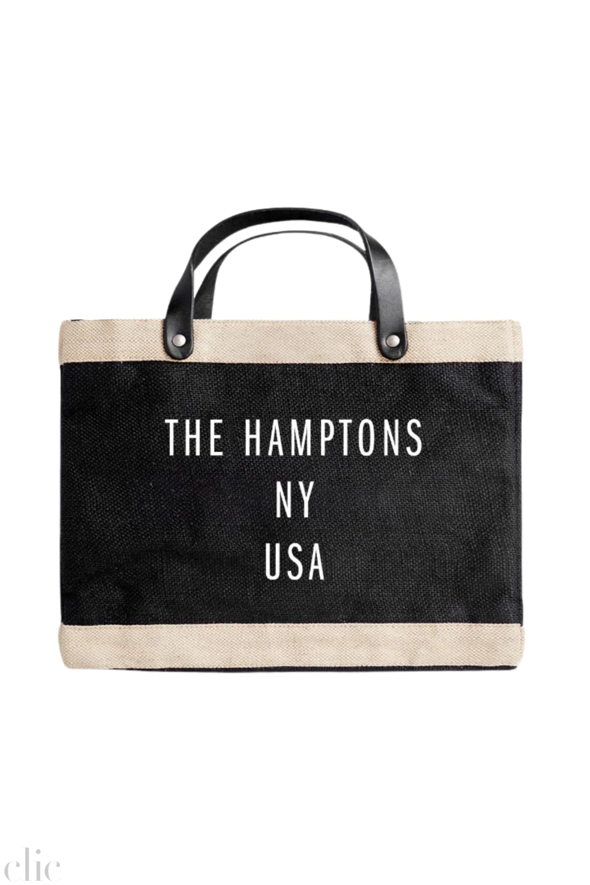 The Hamptons Petite Market Bag in Black, from Apolis