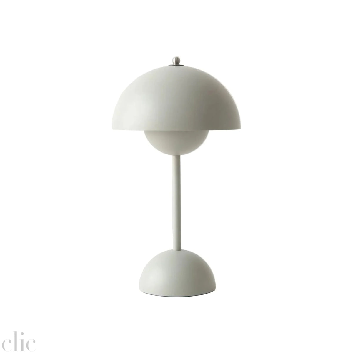 Flower Pot Table Lamp in Matte Light Grey, from Verner Panton