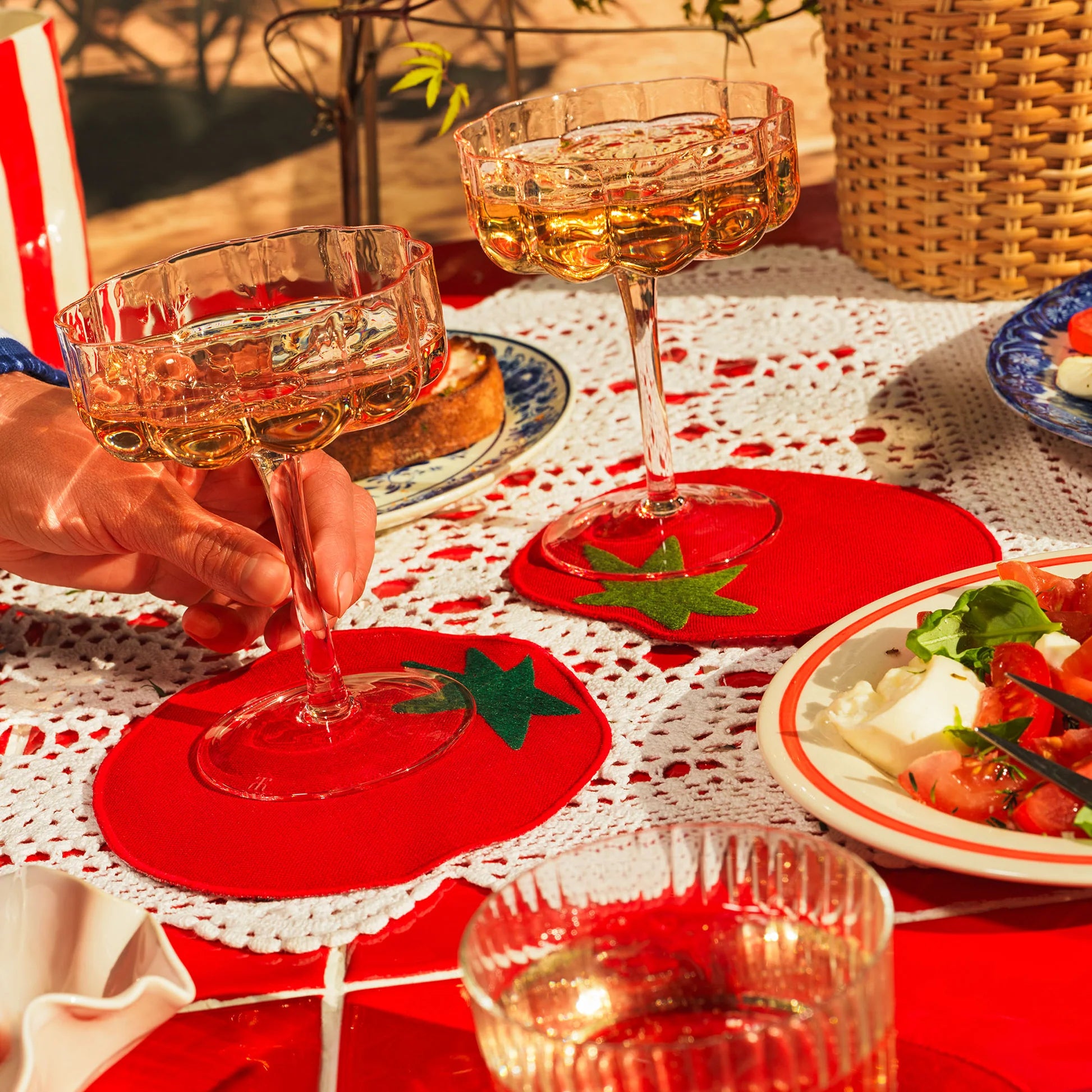 Set of 4 Tomato Napkins, from Pieceworks Puzzles
