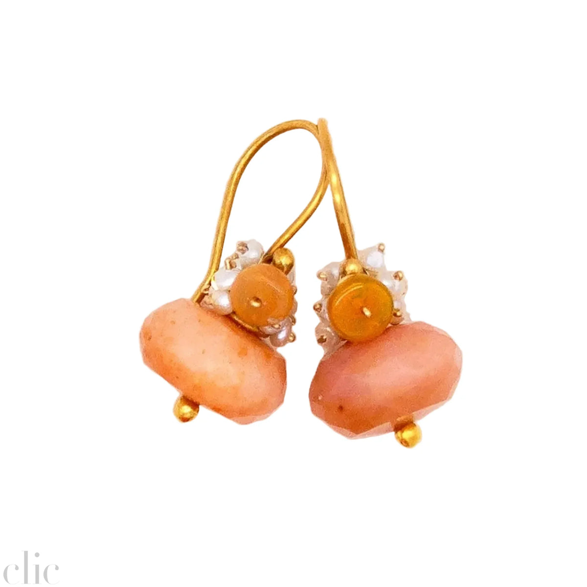 Pink Opal Fringe Earrings, from Riversong
