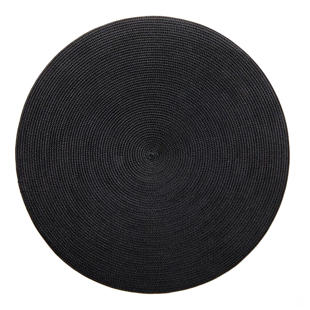 Round Placemat in Black, from Deborah Rhodes