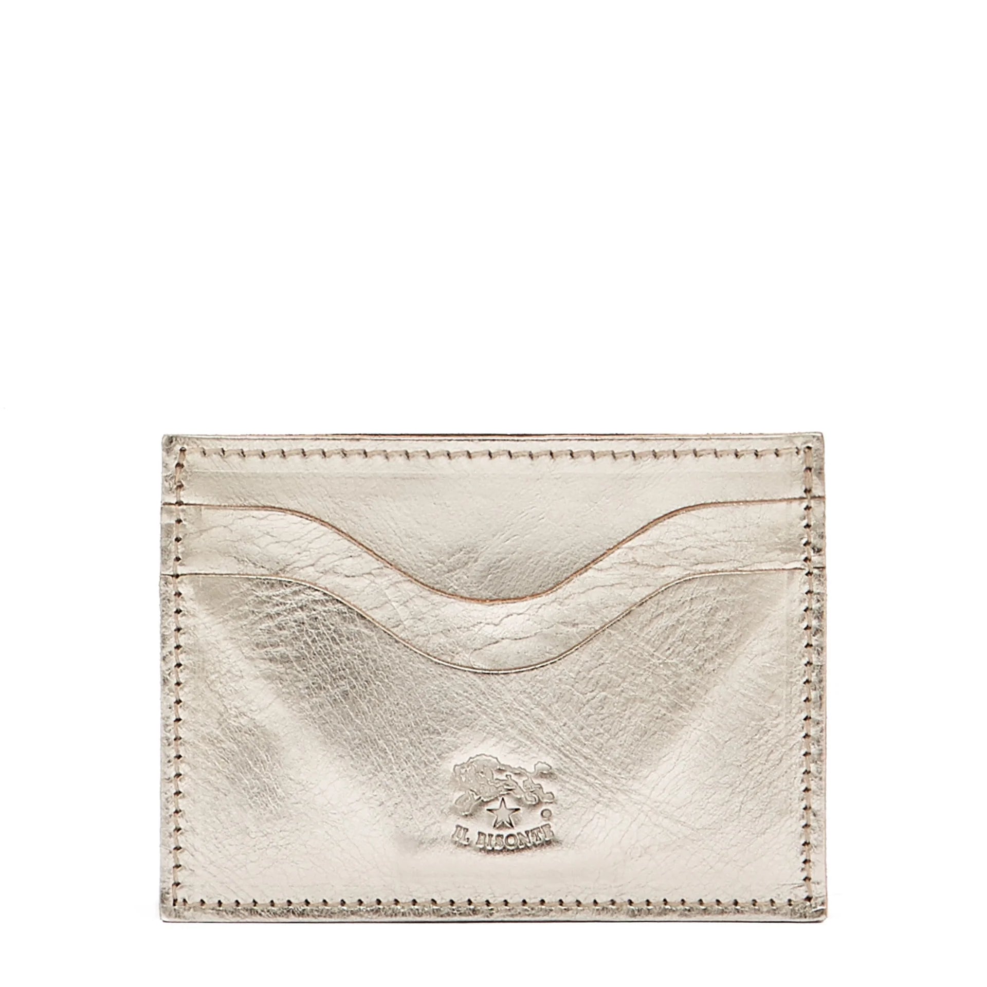 Salina Card Case in Platinum, from IL Bisonte