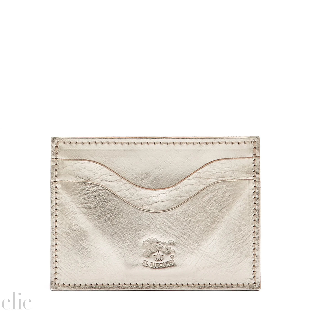 Salina Card Case in Platinum, from IL Bisonte