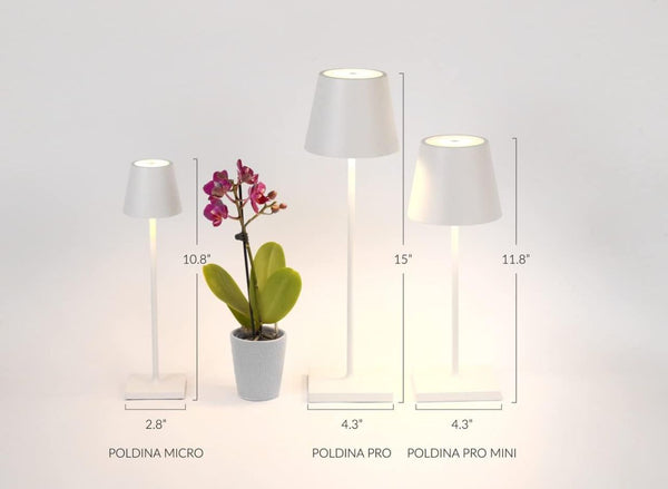 Poldina Pro Micro Lamp in White, from Zafferano