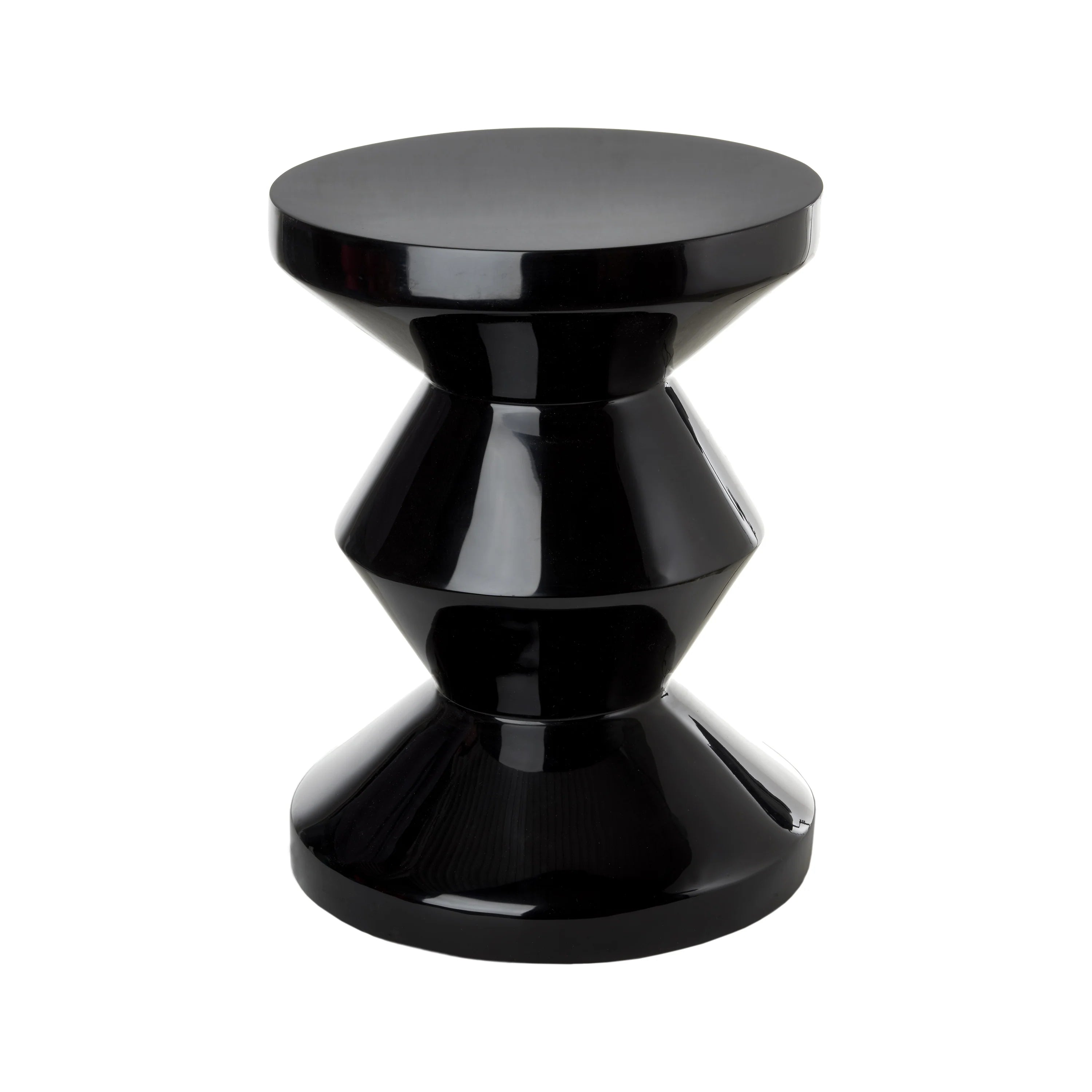 Zig Zag Stool in Black