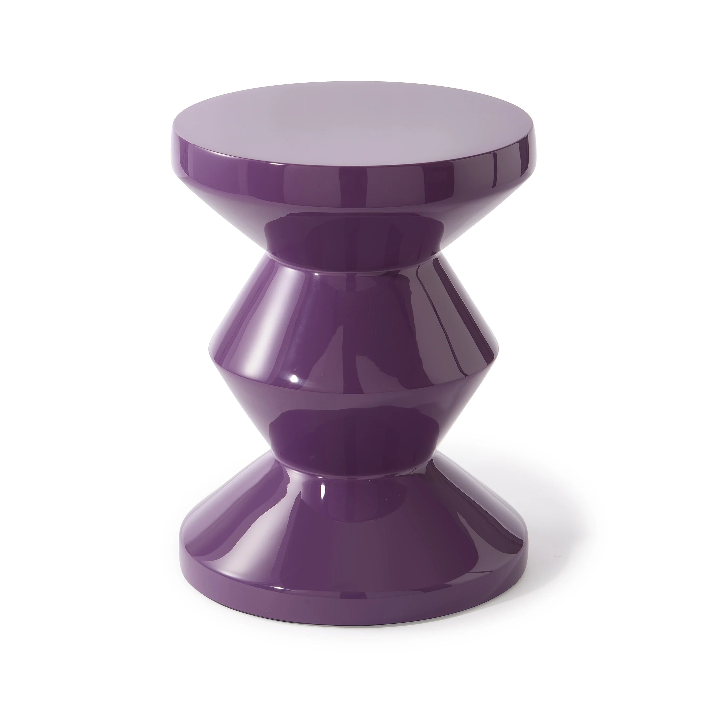 Zig Zag Stool in Dark Purple