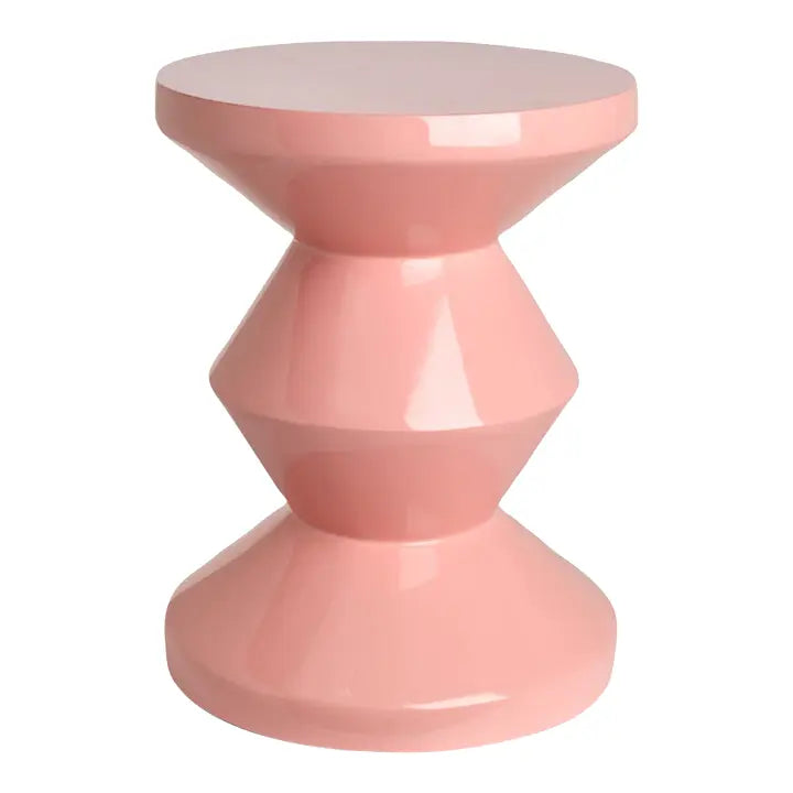 Zig Zag Stool in Light Pink
