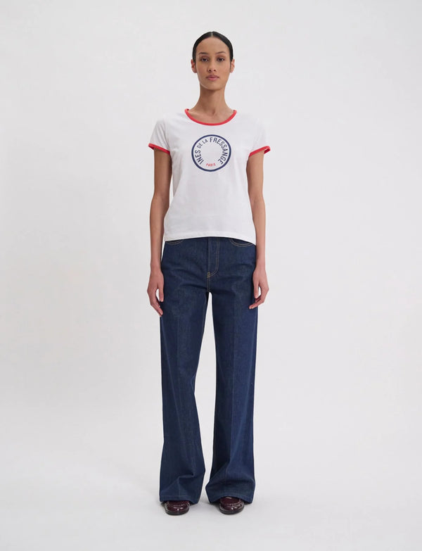 Priscilla Tee Shirt in White, from Ines de la Fressange