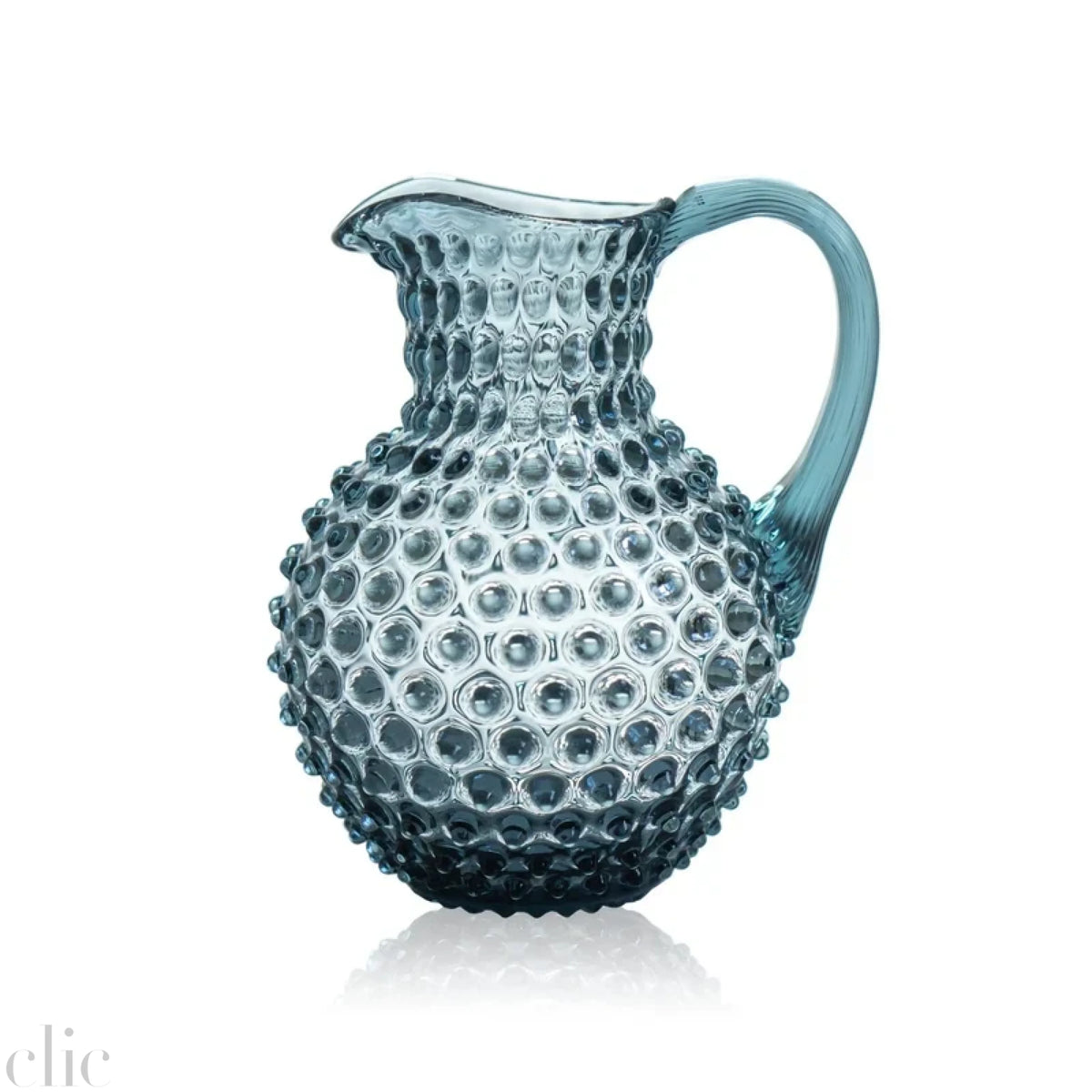 Hobnail Jug in Misty Blue