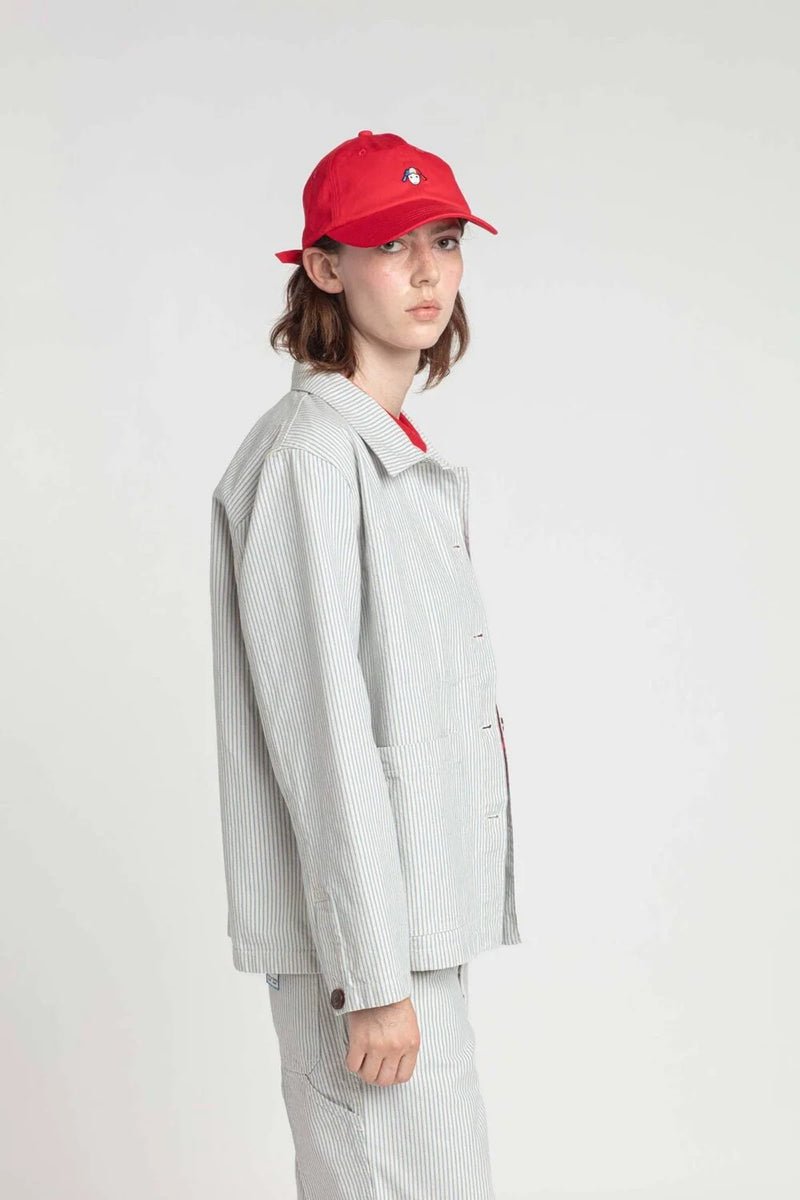 Vame Stripe Work Jacket in Blue, from Le Mont Saint Michel