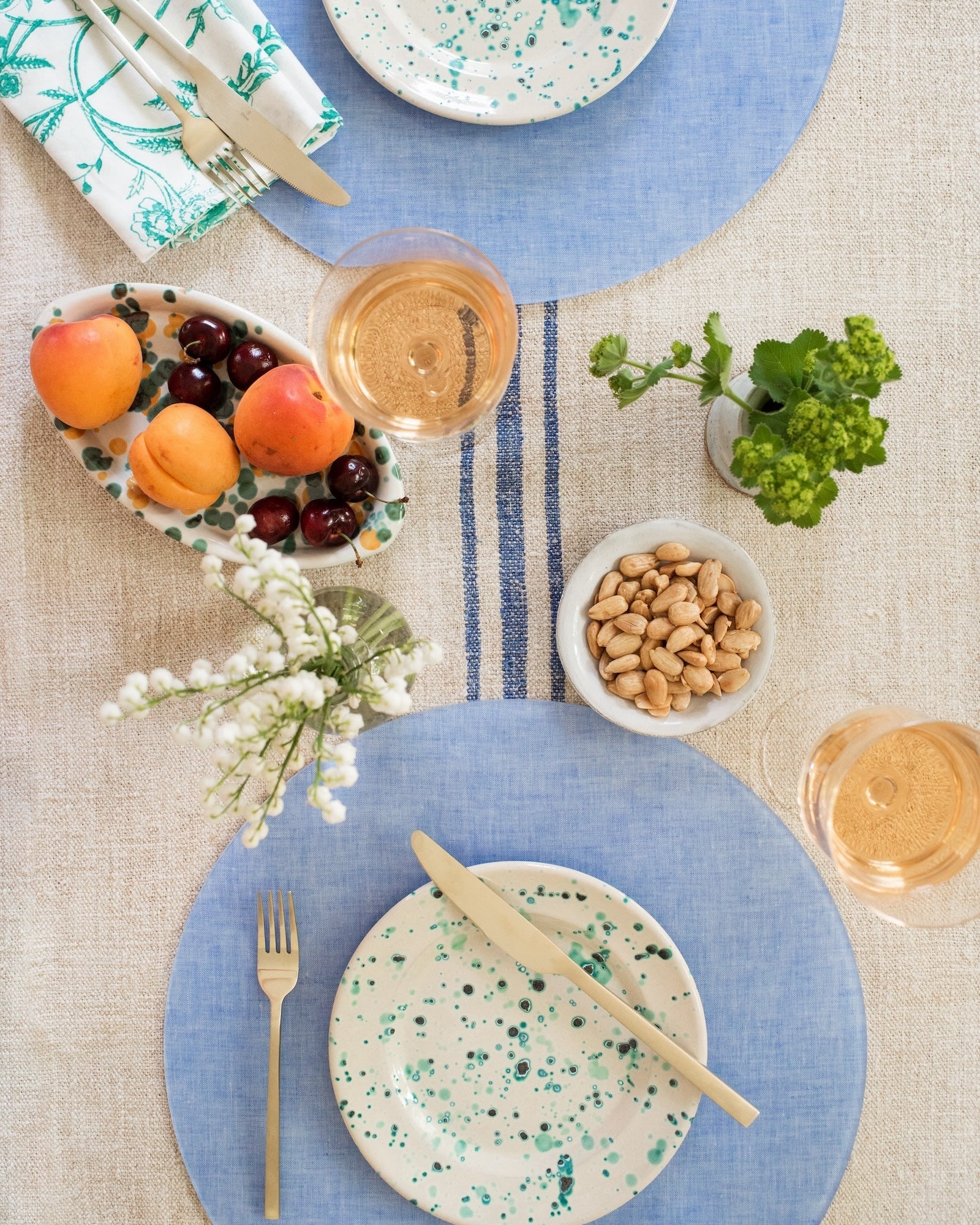 Campbell set of 2 Placemats in Chambray Blue, from Proper Table