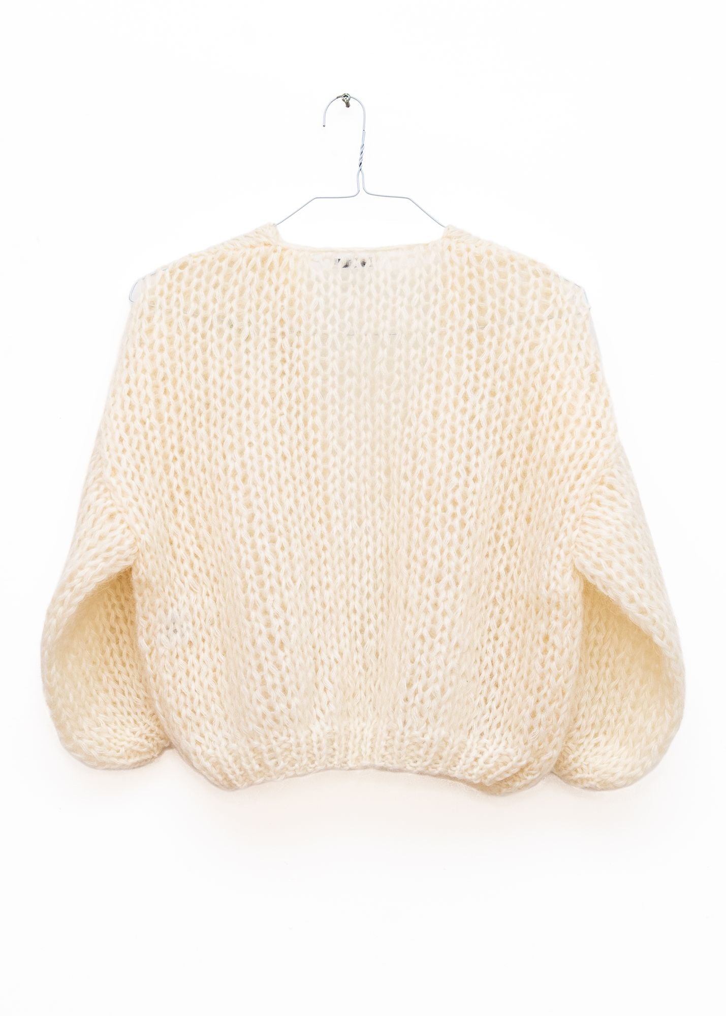 Mohair Bomber Cardigan in Creme, from Maiami