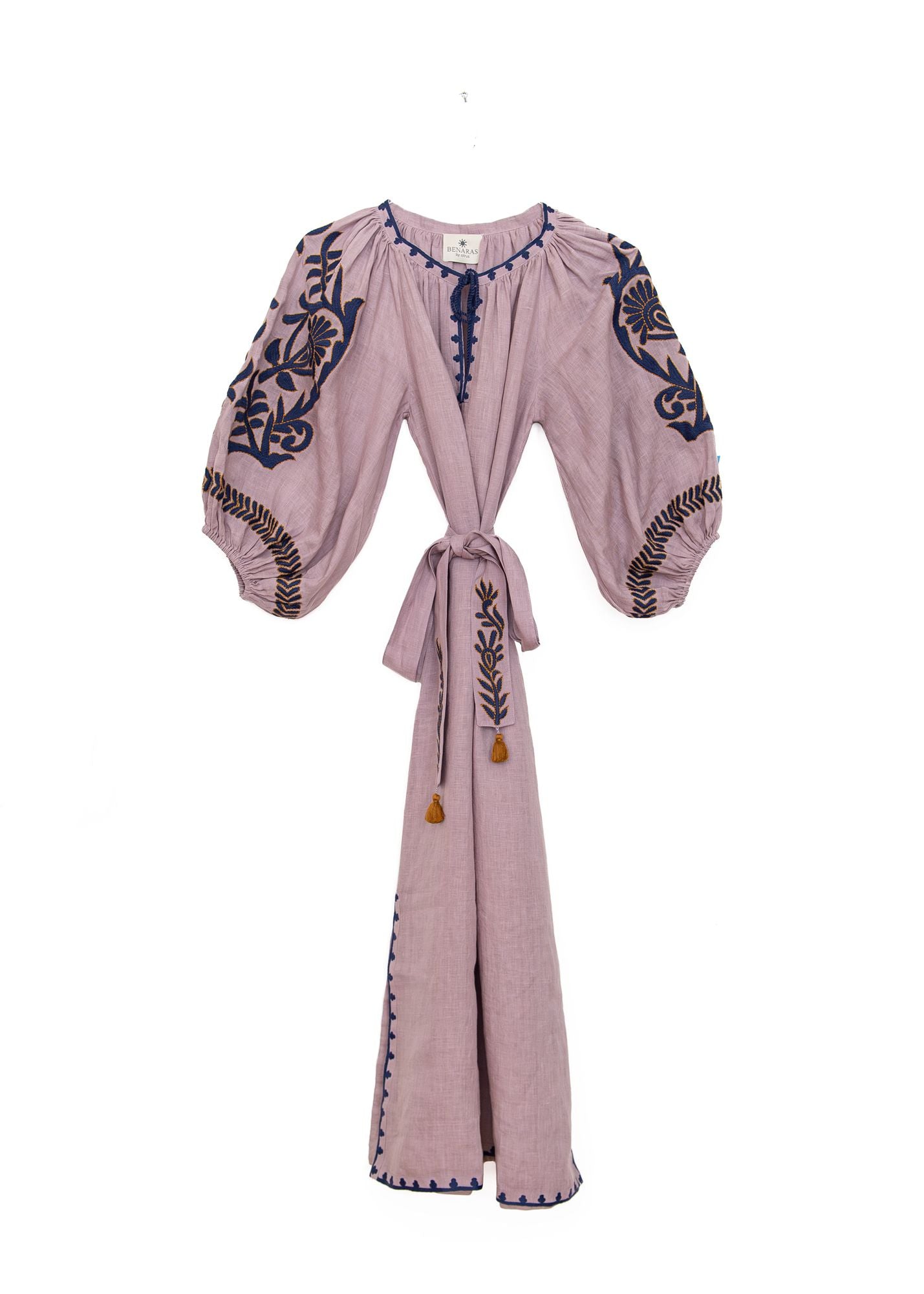 Vita Fleur Puff Veronica Dress in Ash Purple, from Benaras by Citrus