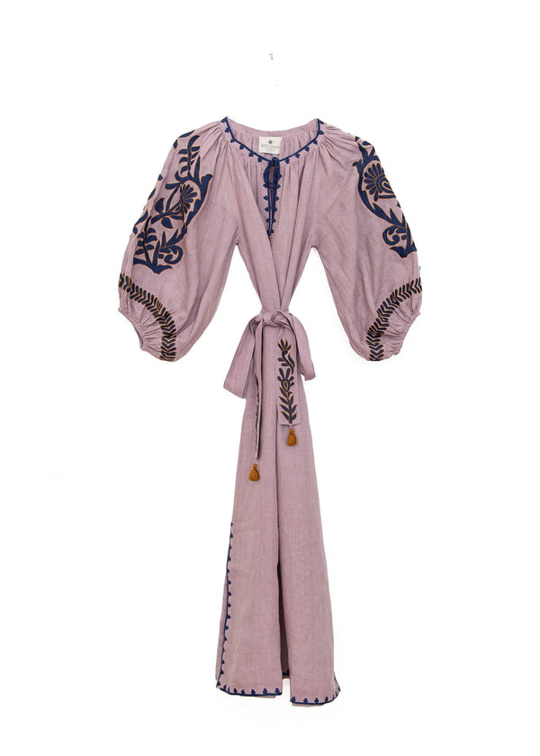 Vita Fleur Puff Veronica Dress in Ash Purple, from Benaras by Citrus