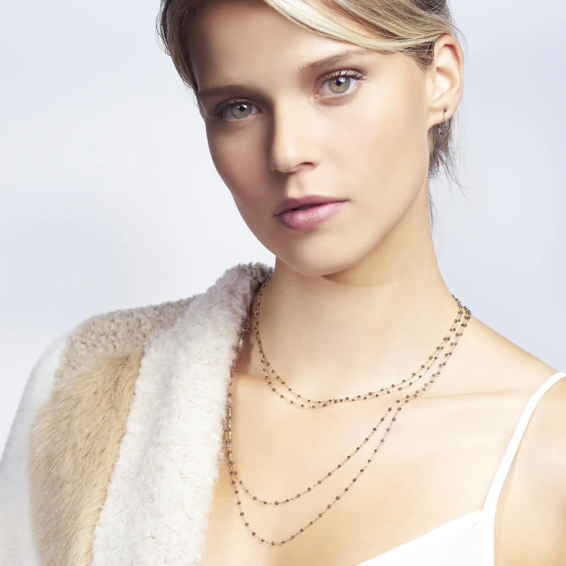 Classic Gigi Quartz Necklace, In Yellow Gold from Gigi Clozeau