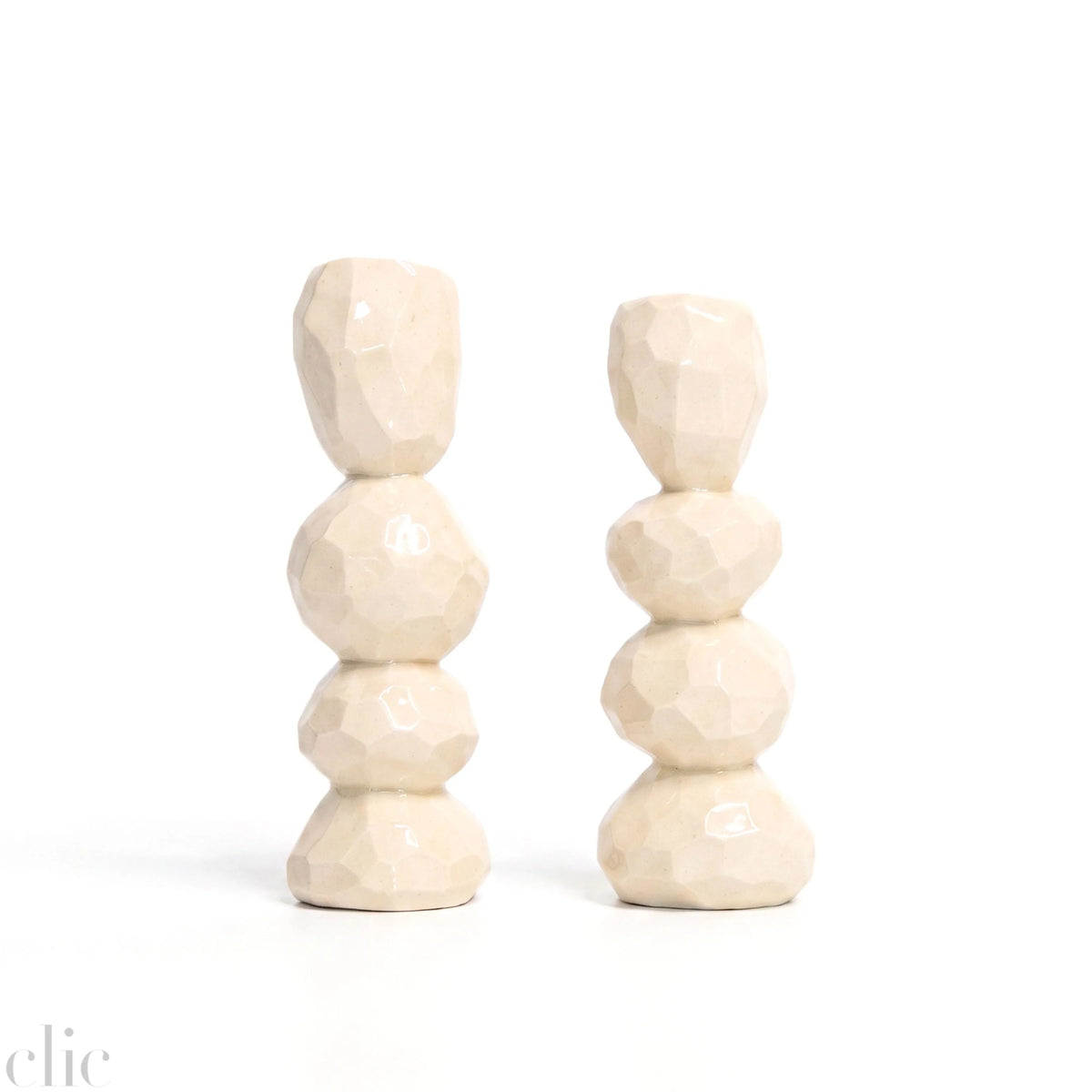 Tall Carved Candkestick Holder
