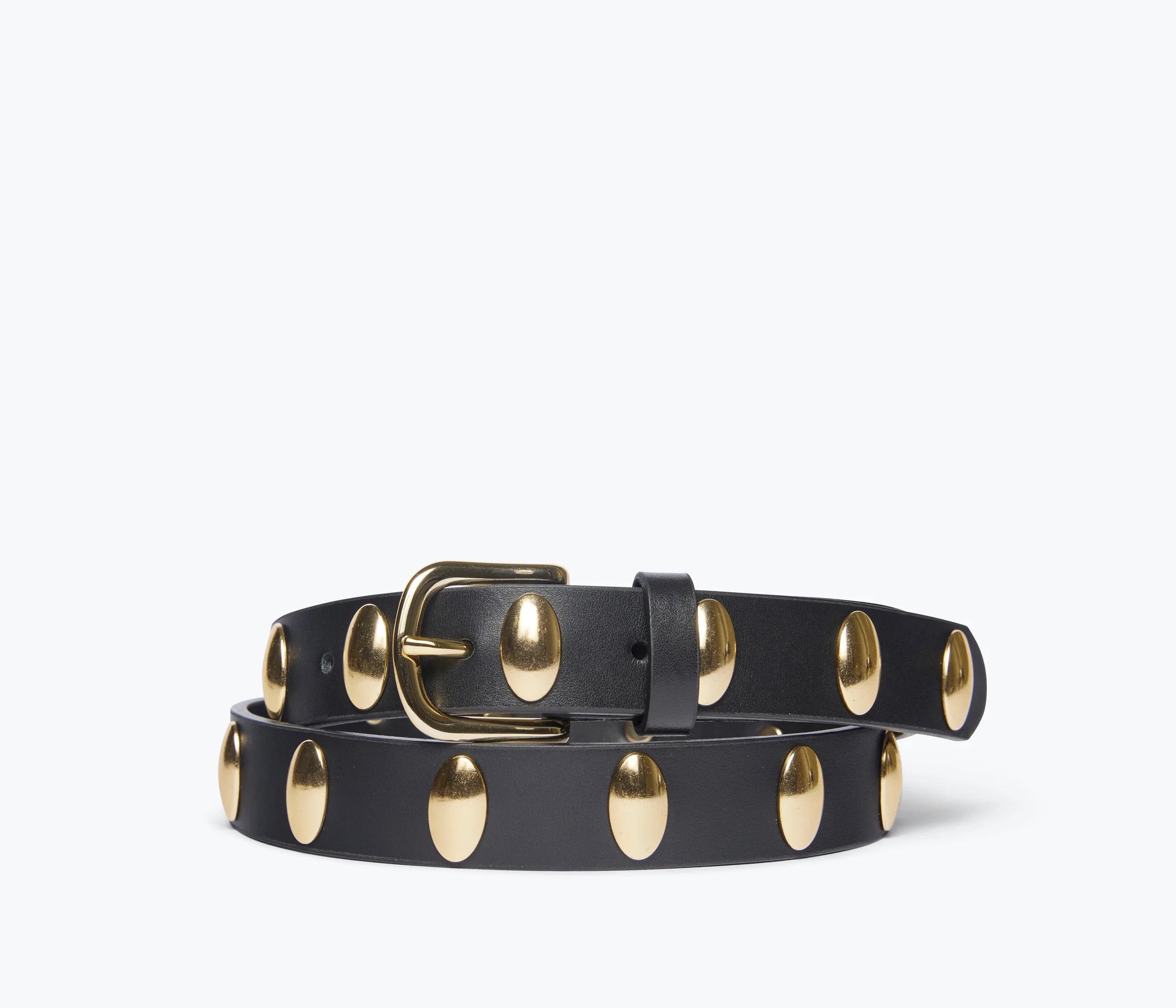 Rebecca Belt in Black with Gold Studs,  from Freda Salvador