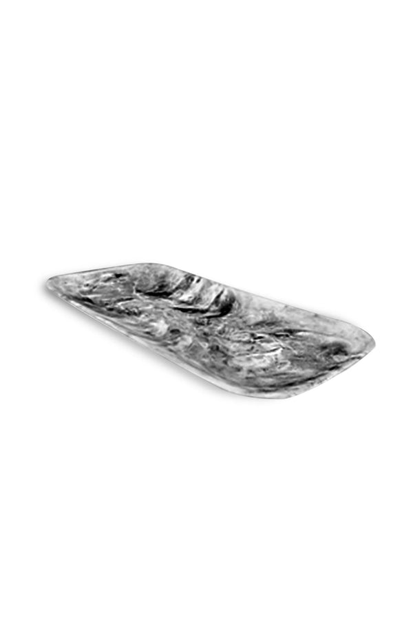 Classic Rectangular Platter in Black Swirl, from Nashi Home