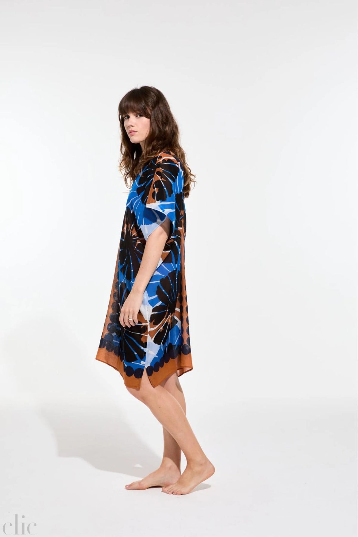 Elia Pavot Dress in Blue, from Mapoesie