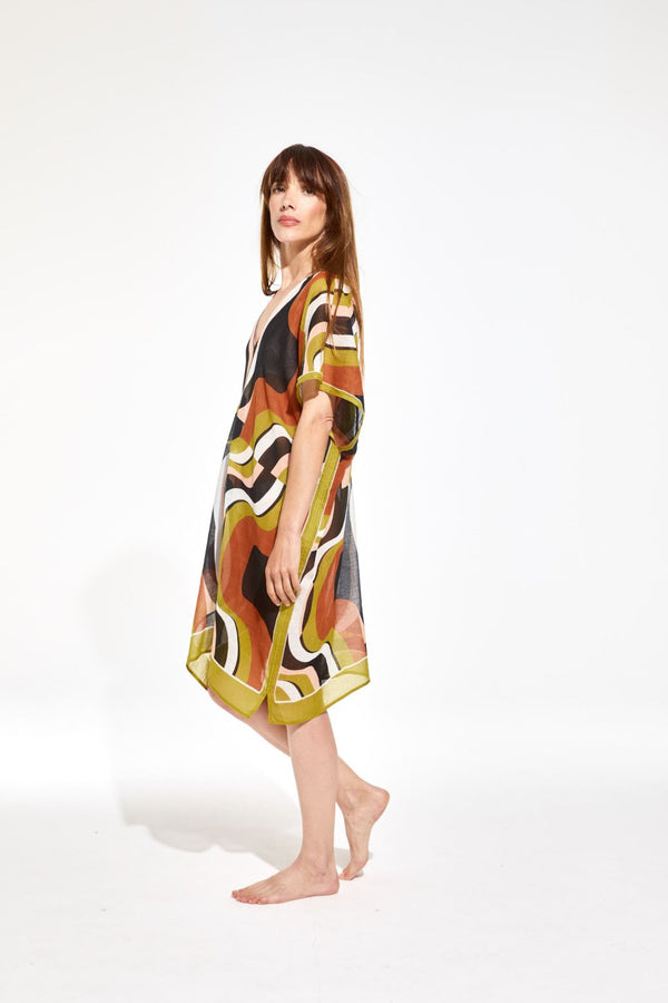 Elia Songe Short Beach Dress in Black, from Mapoesie