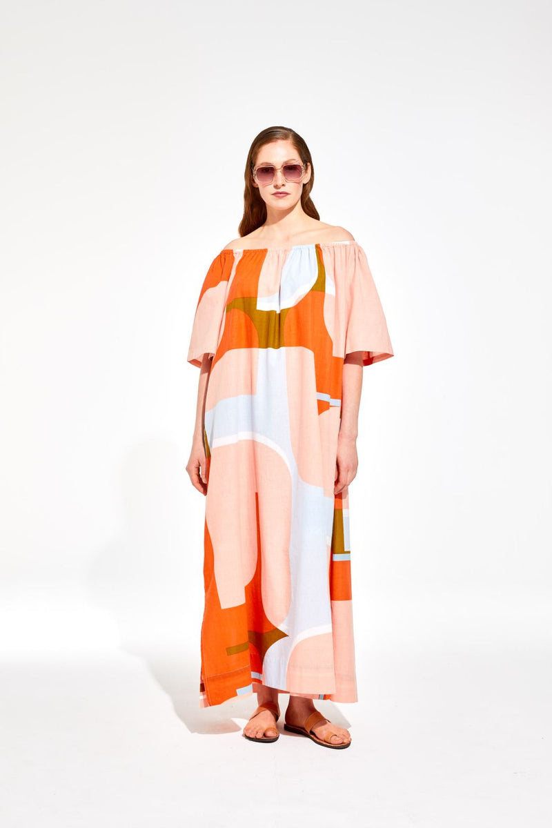 Palao Chance Dress in Orange, from Mapoesie