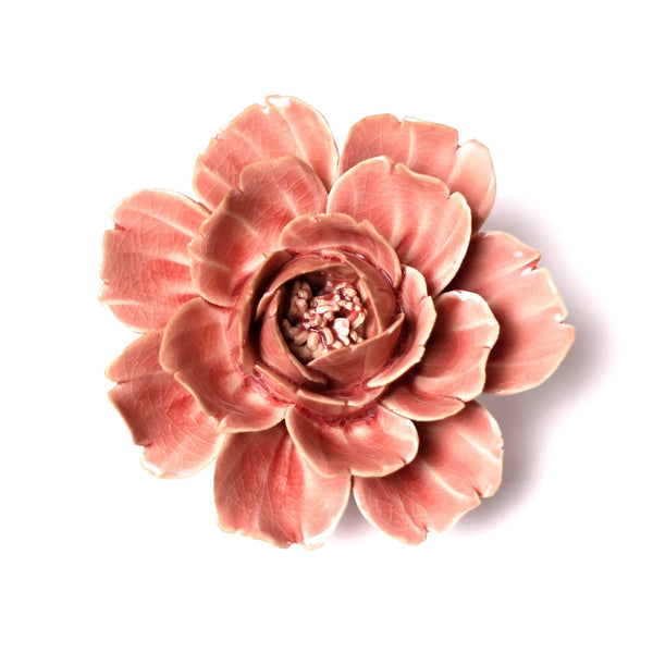 Ceramic Flower Wall Art in Rose Pink 5, from Chive