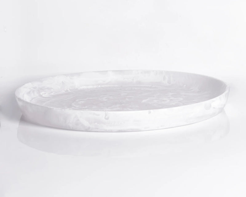 Round Large Platter in Denim Swirl, from Nashi Home