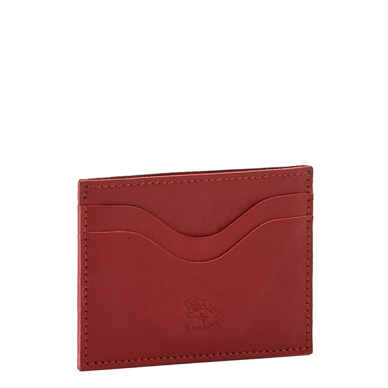 Salina Card Case in Red, from IL Bisonte