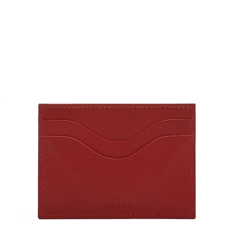 Salina Card Case in Red, from IL Bisonte