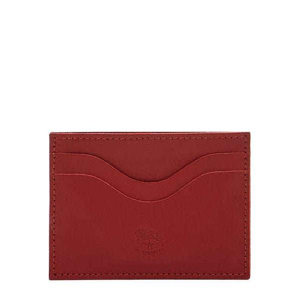 Salina Card Case in Red, from IL Bisonte