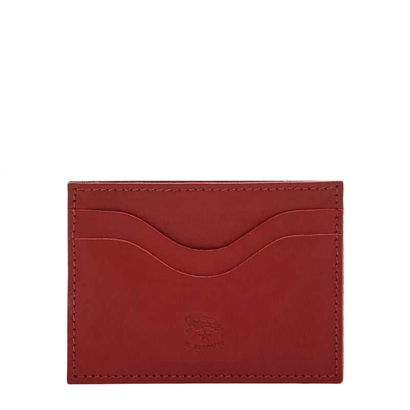 Salina Card Case in Red, from IL Bisonte