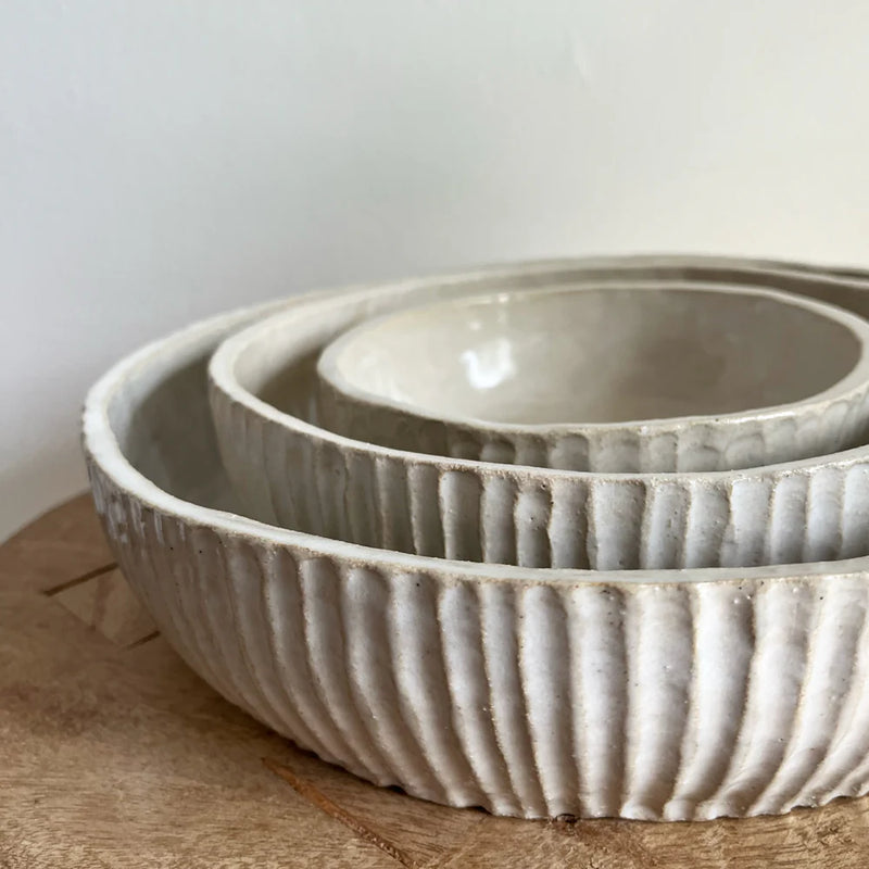 Ribbed Serving Bowls, from Salto