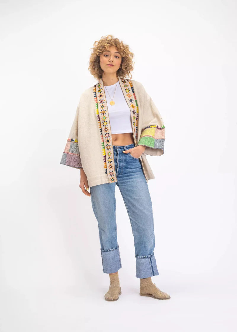 Saraswati Jacket in Cream, from V De Vinster
